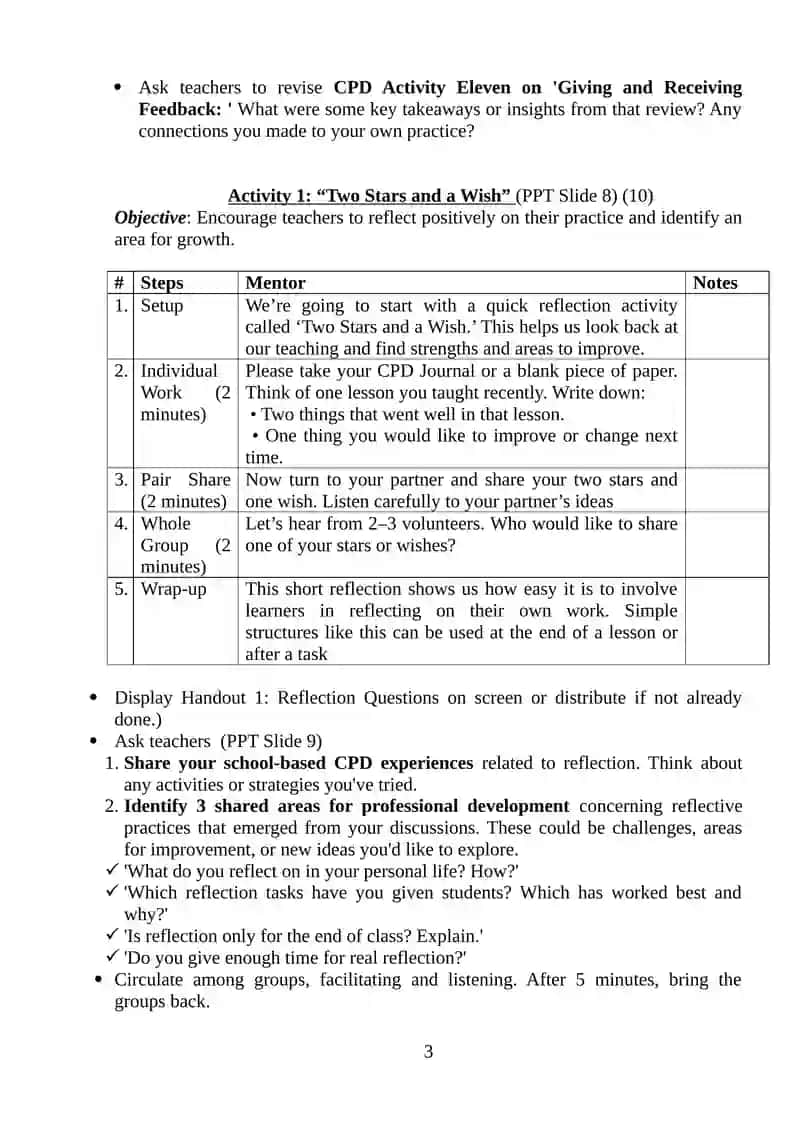 Cluster School CPD Session Plan 12 3
