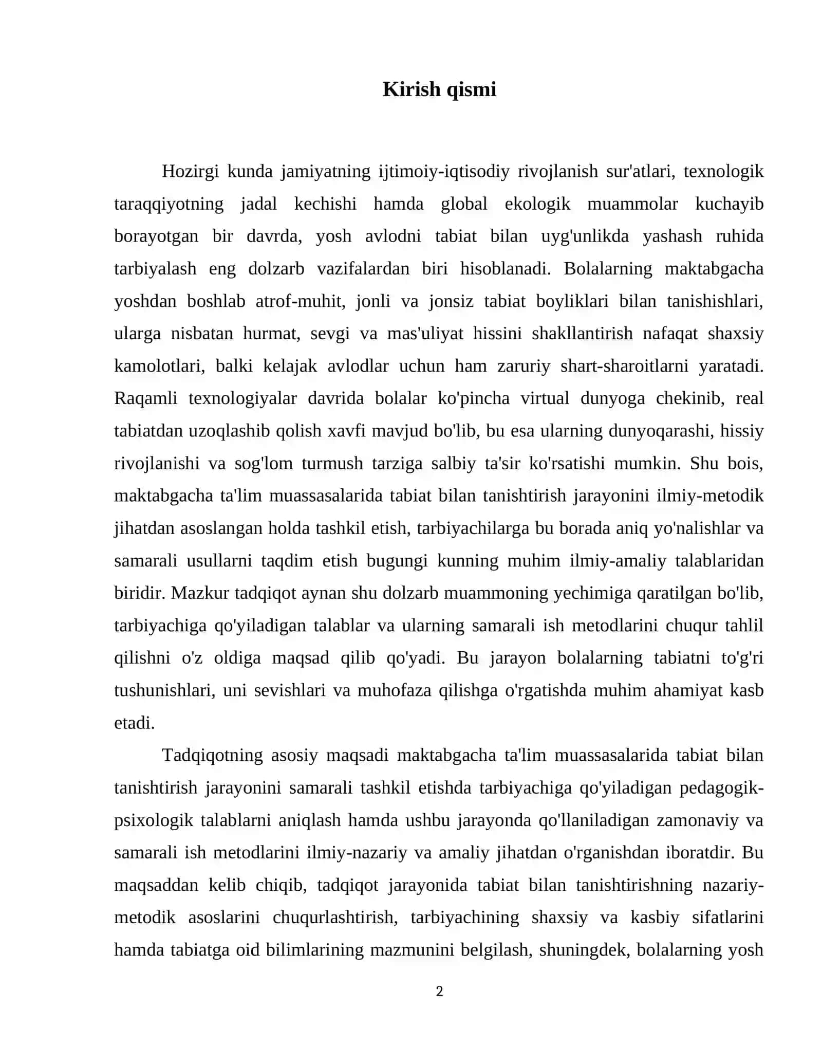 Tabiat bilan tanishtirishda  tarbiyachiga qo'yiladigan talab va ish metodlari. 3