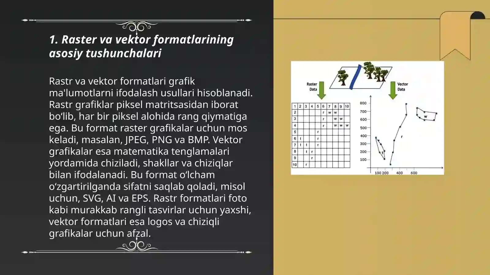 Raster va Vektor formatlari haqida umumiy tushuncha 3
