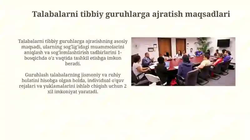 Talabalarni tibbiy guruhlarga ajratish 3