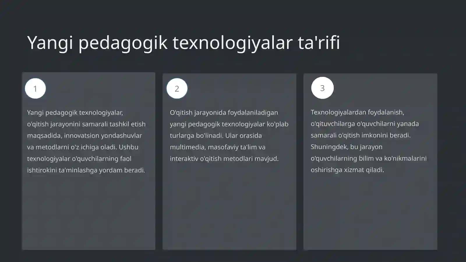 Gazlamaga ishlov berish texnologiyasi bo’limini o’qitishdagi yangi pedagogik texnologiyalardan foydalanish metodikasi 3