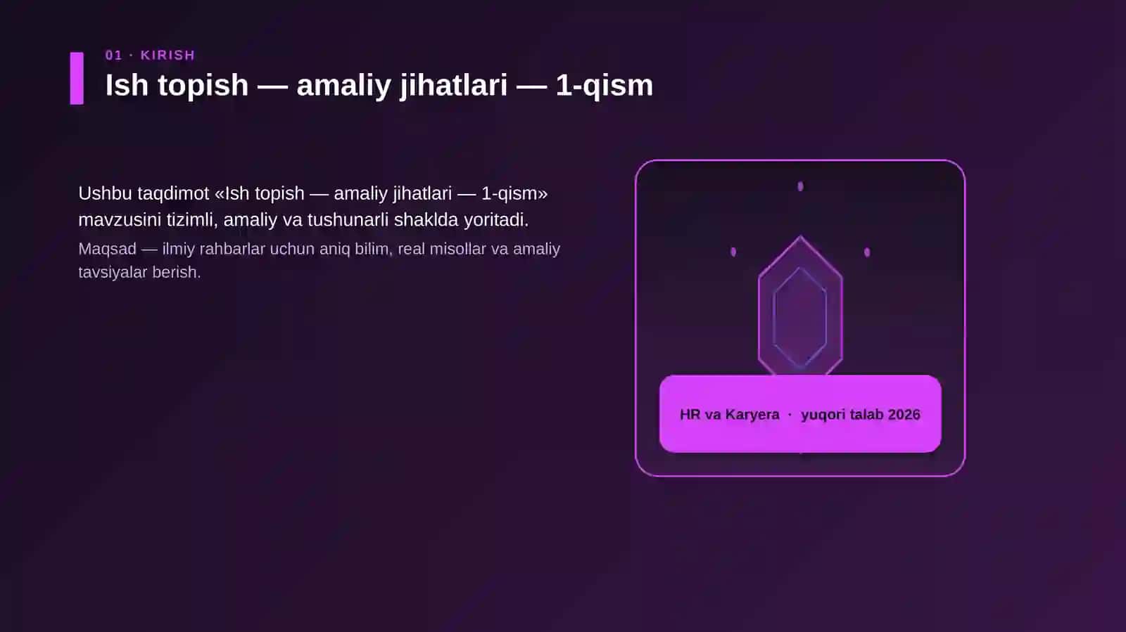 Ish topish — amaliy jihatlari — 1-qism 3