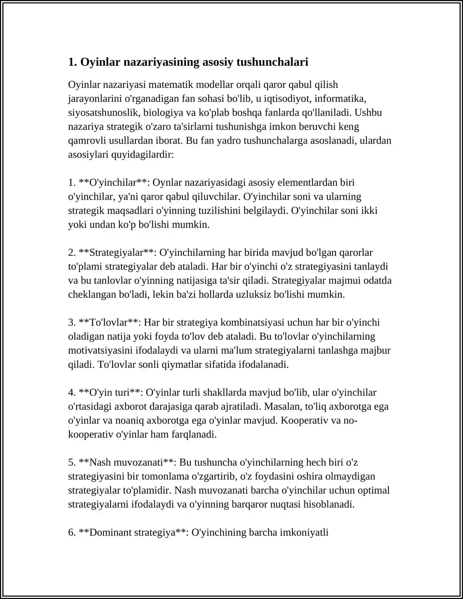 OYINLAR NAZARYASINI TARKIBIY JIHATDAN TAKOMILLASHTIRISH 3