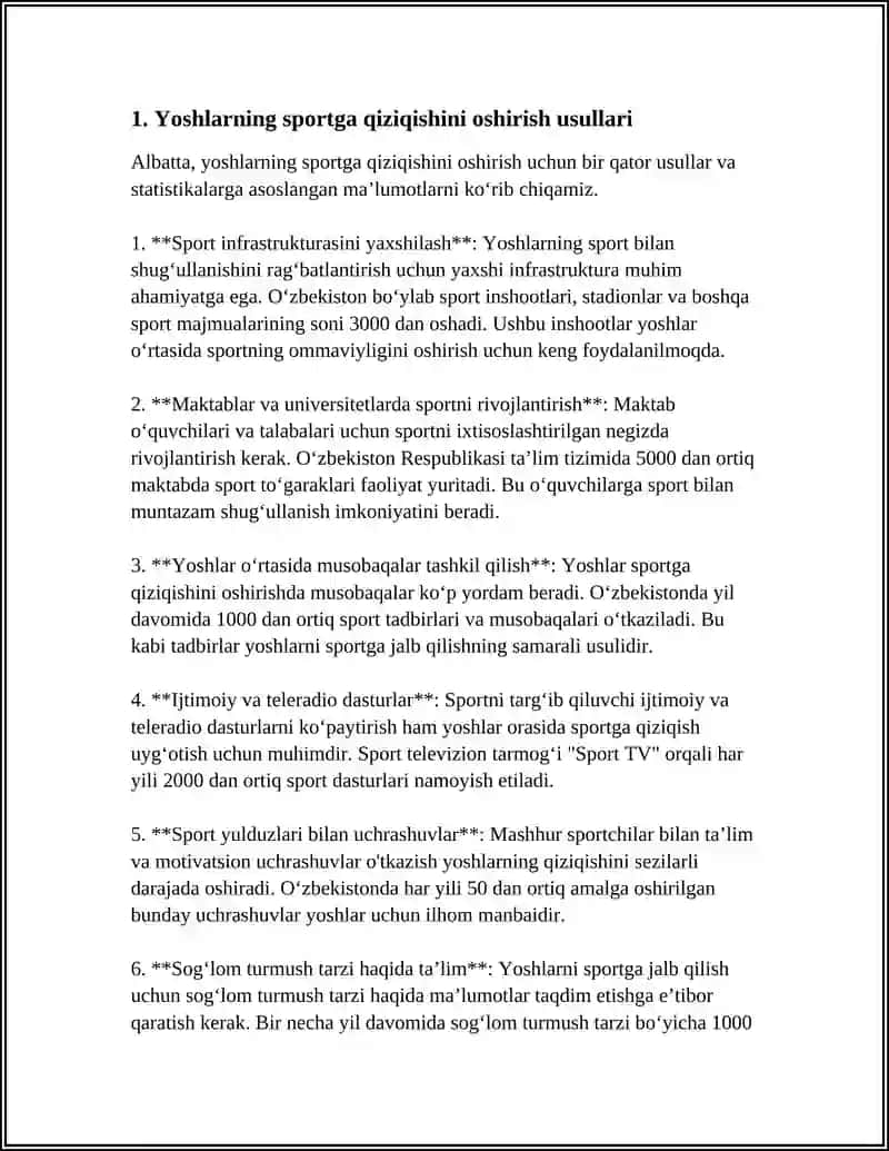 TALABALAR O'RTASIDA OMMAVIY SPORT ISHLARINI TASHKIL ETISH USLUBLARINI ISHLAB CHIQISH VA JORIY ETISH 3
