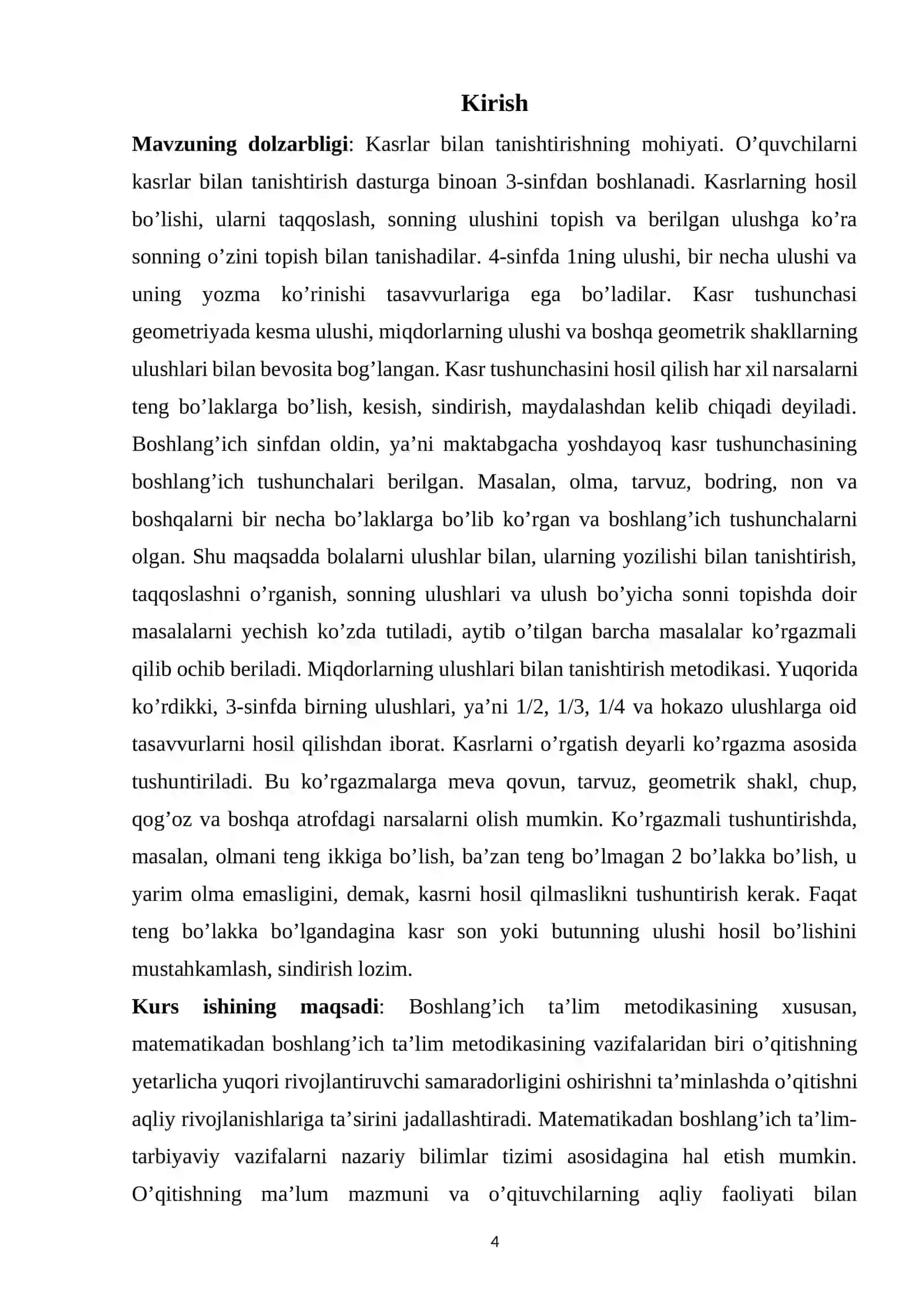 Kasr tushunchasi bilan tanishtirish 3
