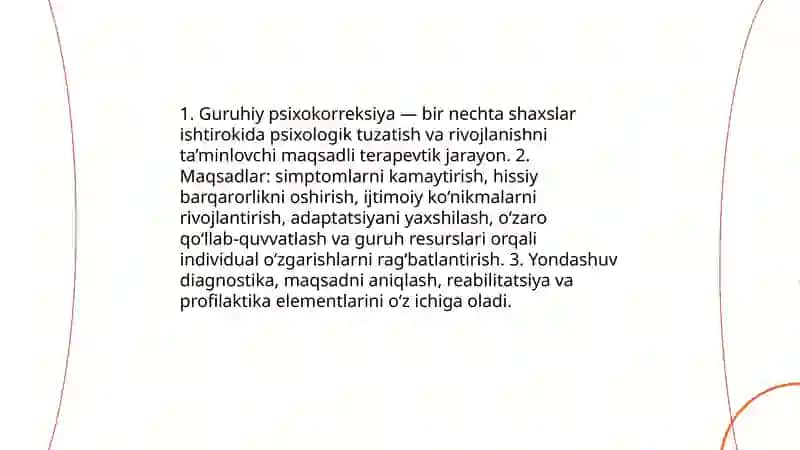 Guruhiy psixokorreksiyaning asosiy metodlari 3