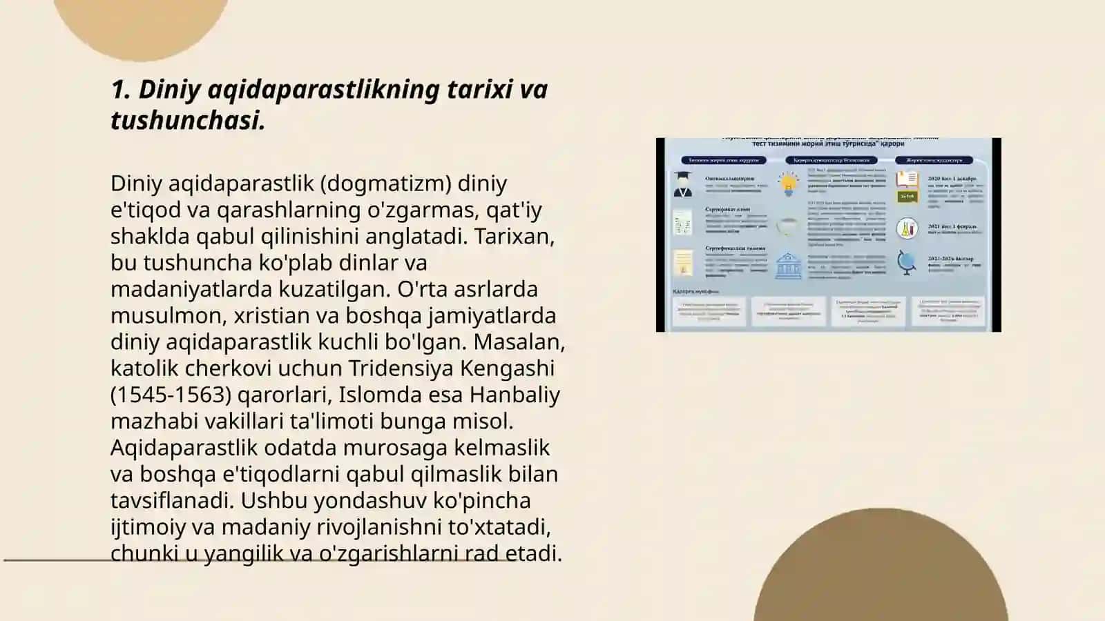 Diniy aqidaparastlik (fanatizm), ekstremizm paydo bo’lishining ijtimoiy-tarixiy zaminlari va rivojlanishi 3