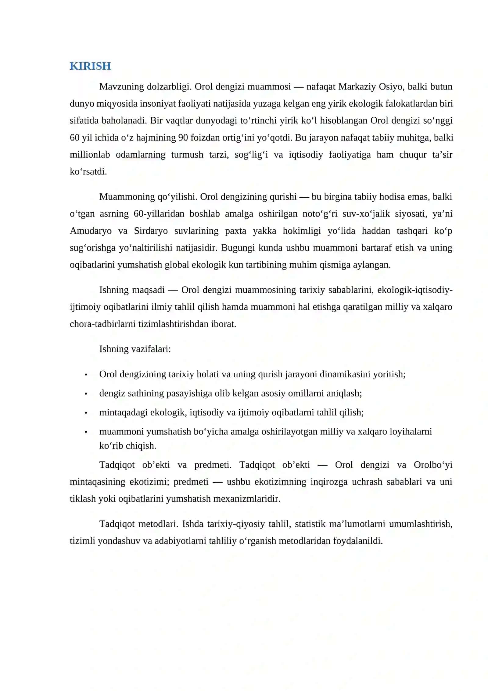 Referat Orol dengizi muammosi 3