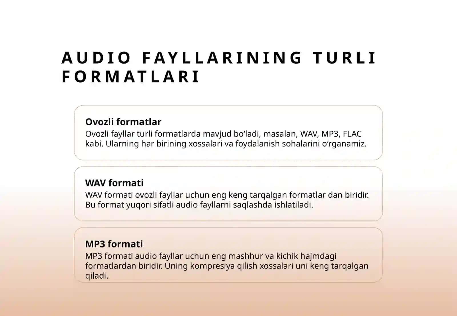 Ovozli formatlar 3