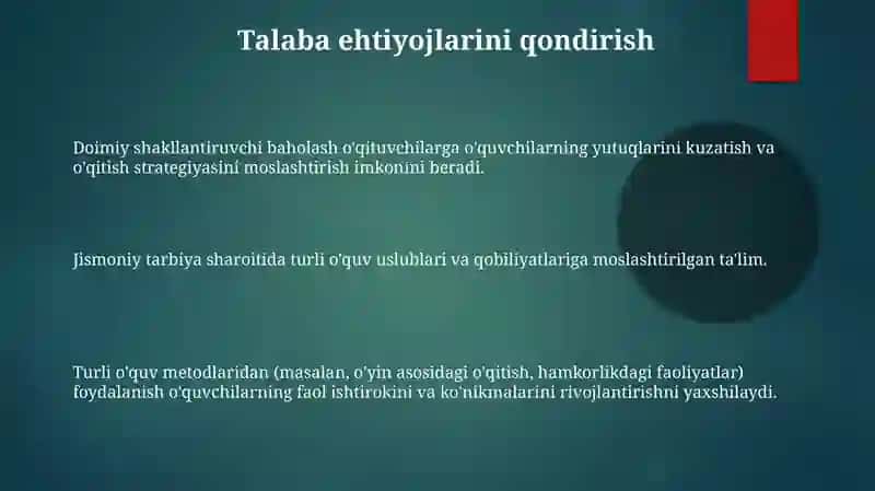 Jismoniy tarbiya darslarida pedagogik nazorat,talim tarbiya jarayonining metodlari 3
