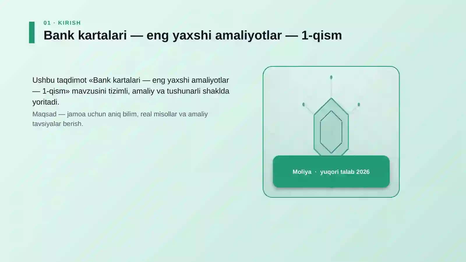 Bank kartalari — eng yaxshi amaliyotlar — 1-qism 3