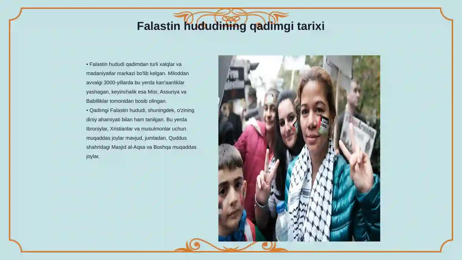 Falastin davlatining tarixi va bugungi siyosiy ahvoli 3