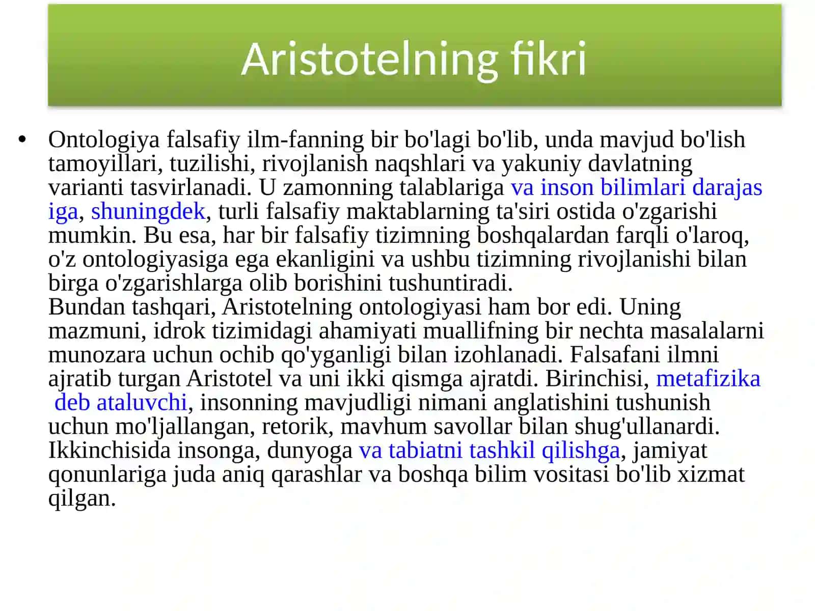 Ontologiyaning asosiy kategoriyalari,zaruratva tasodif, sabab va oqibat 3