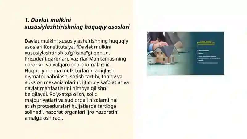 Davlatning mulkini xususiylashtirish va boshqarish siyosati 3