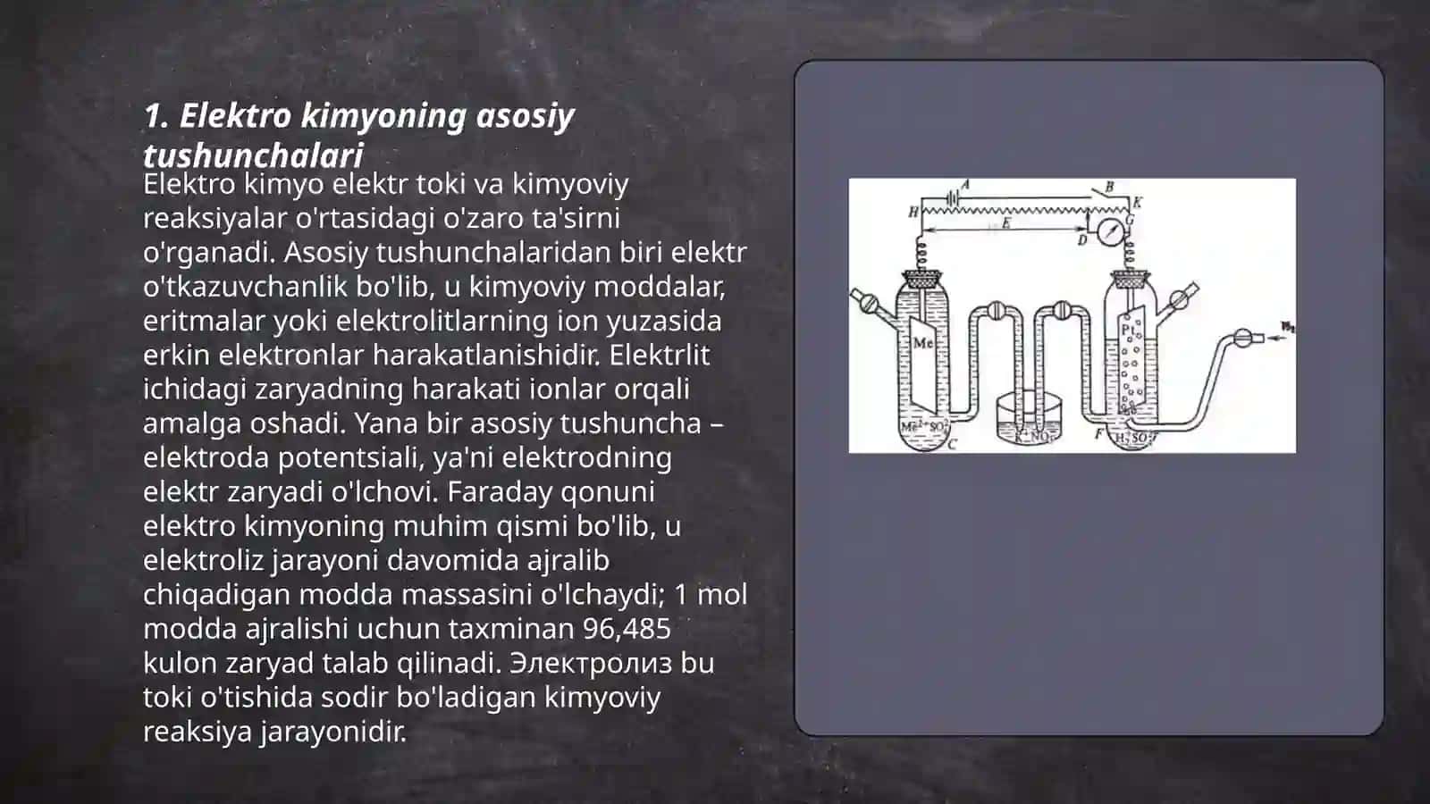 Elektro kimyo tushinshasi 3