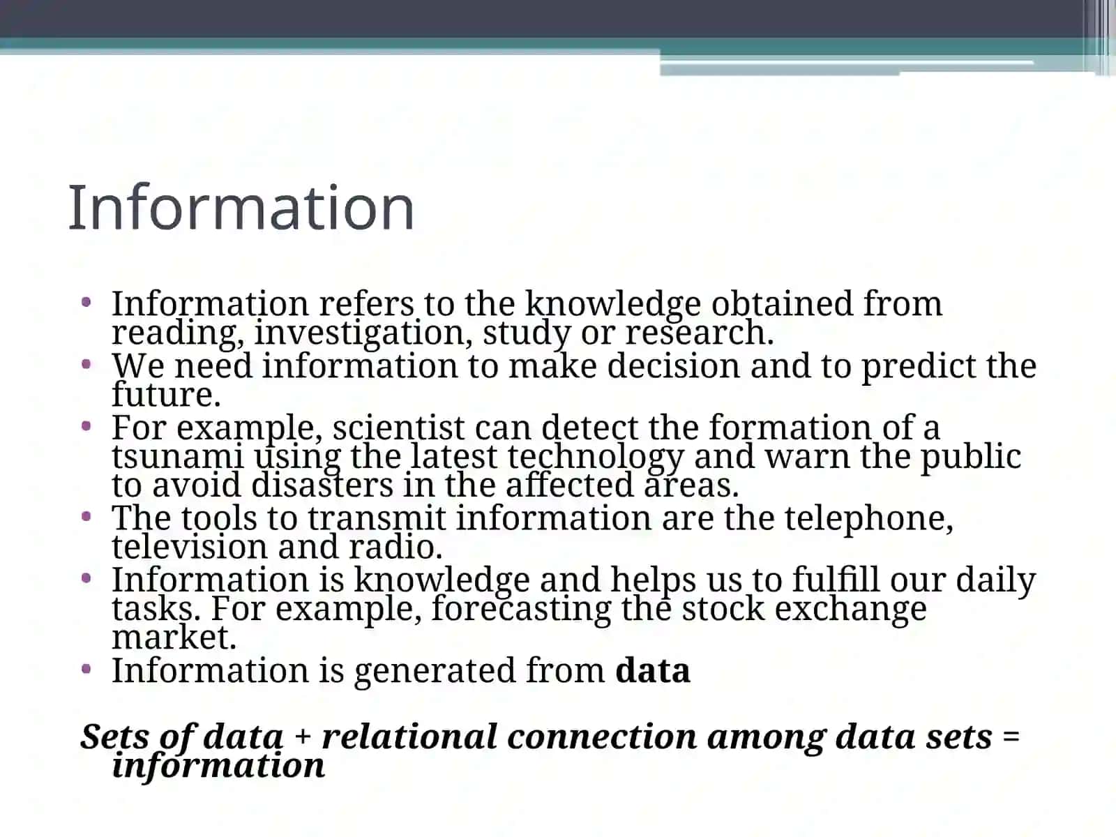 Introduction to Information and Communication Technology 3