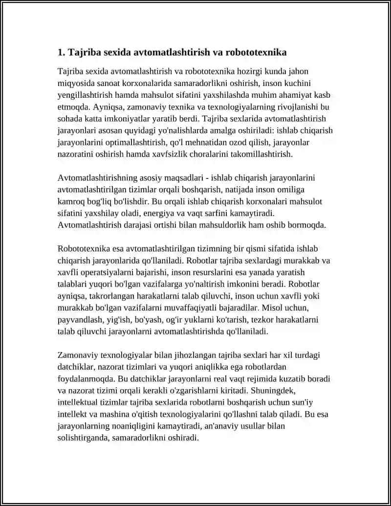 TAJRIBA SEXINING ZAMONAVIY TEXNIKA VA TEXNOLOGIYALARI 3
