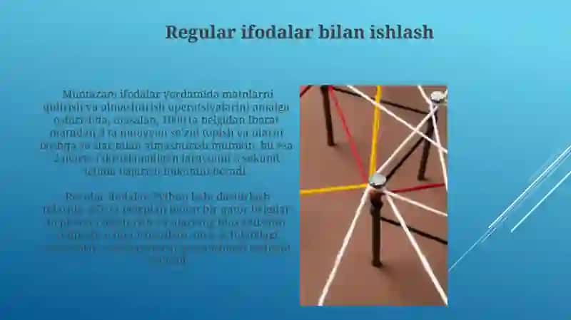 Regular ifodalar bilan ishlash 3