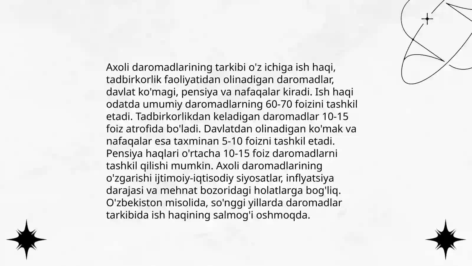 Axoli daromadlari va davlatning ijtimoiy siyosati 3
