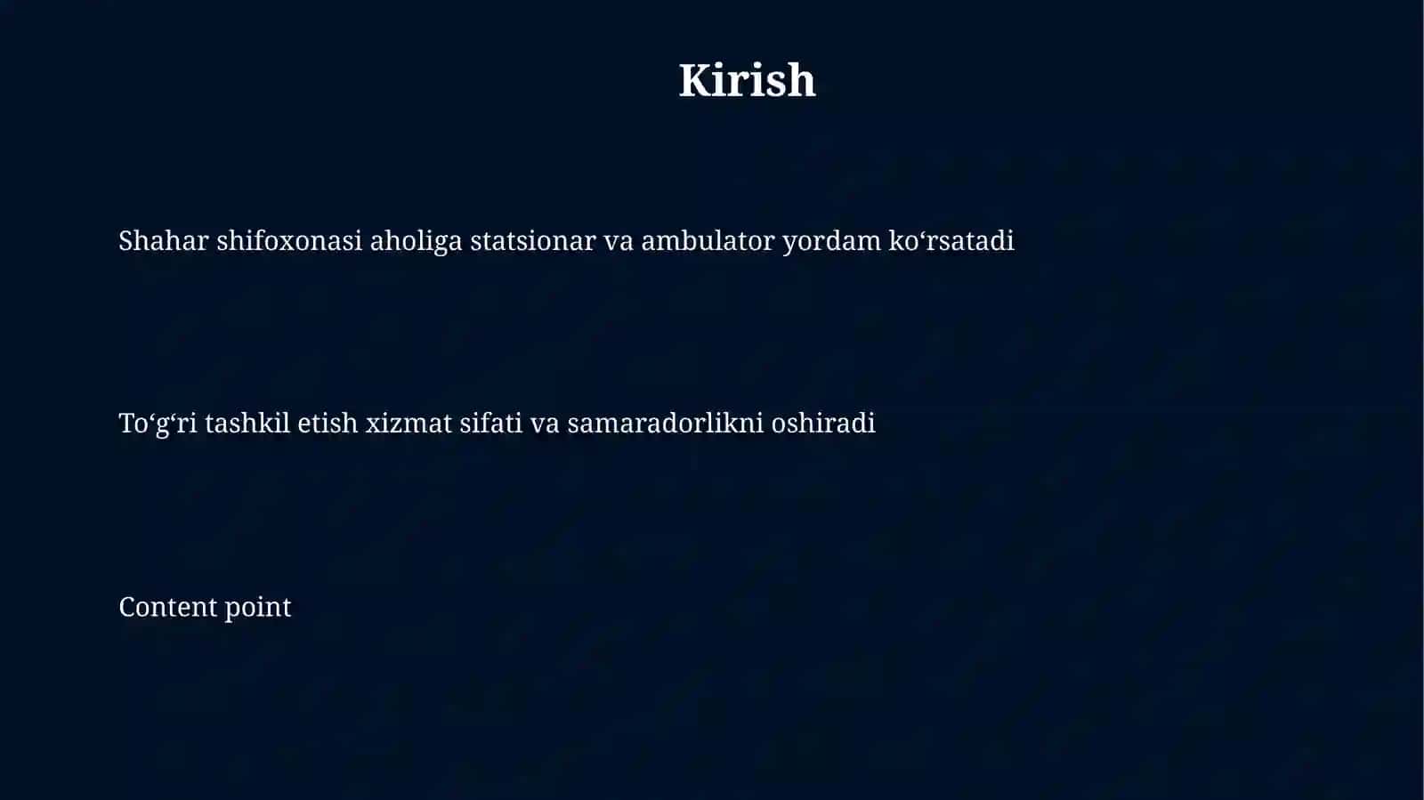 Shahar shifoxonasi ishini tashkil qilish 3