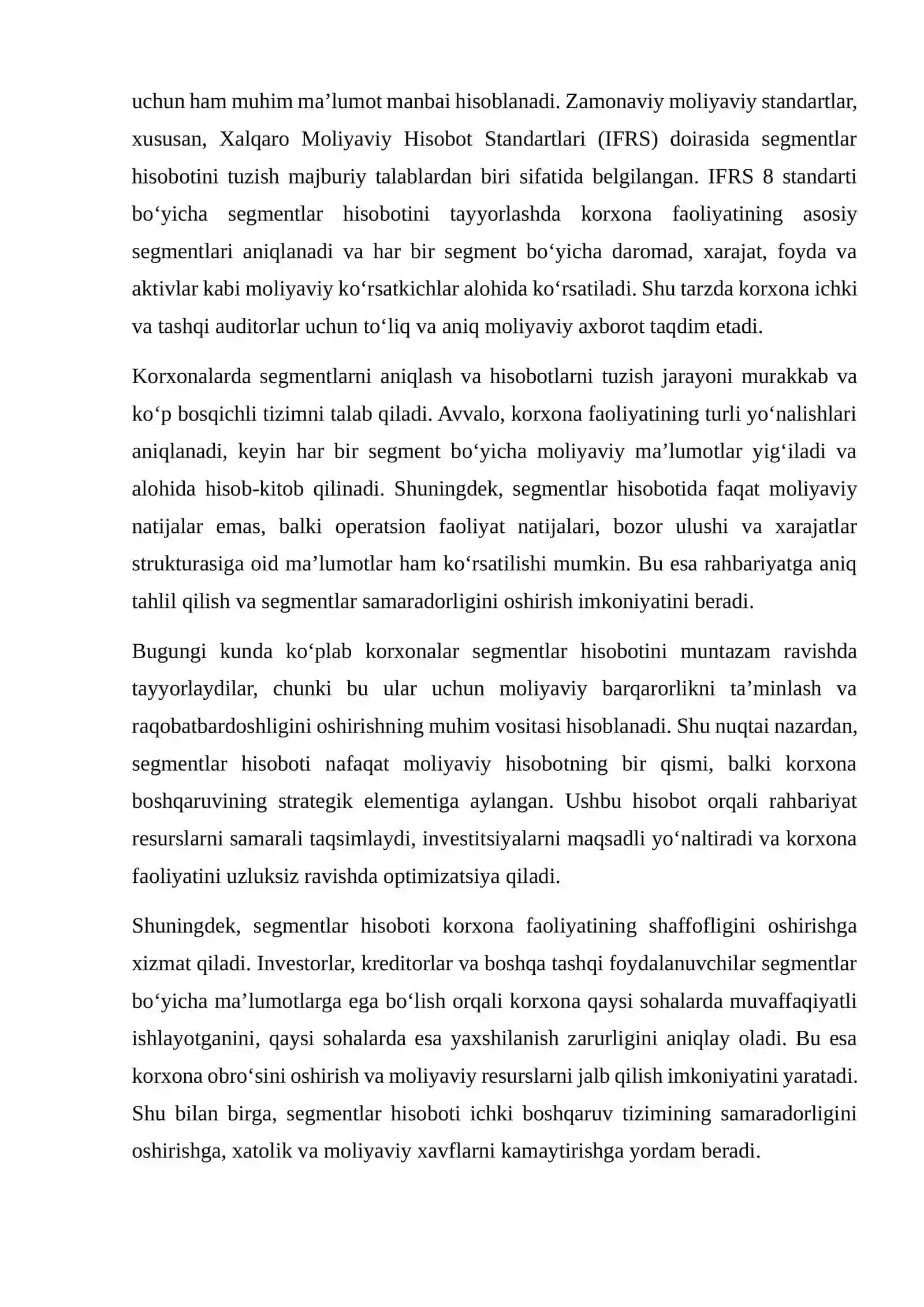 Segmentlar Hisoboti 3