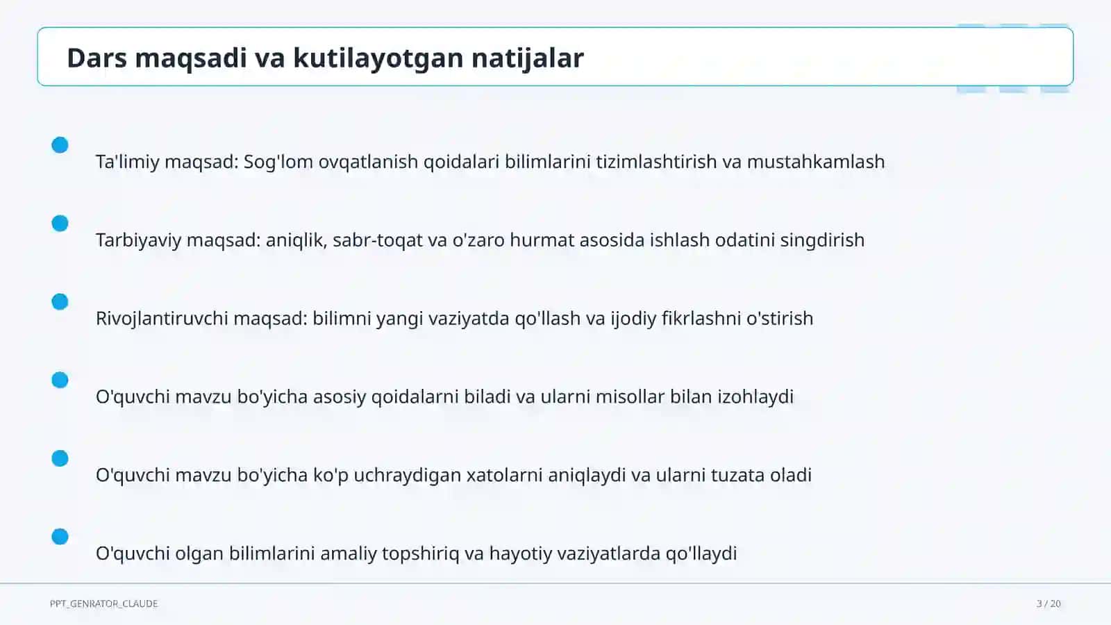 Sog'lom ovqatlanish qoidalari 3