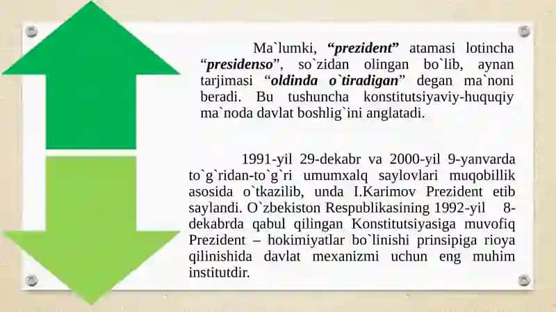O`zbekistonda demokratik fuqarolik jamiyati asoslarining shakllantirilishi, amalga oshirilgan siyosiy o`zgarishlar 3