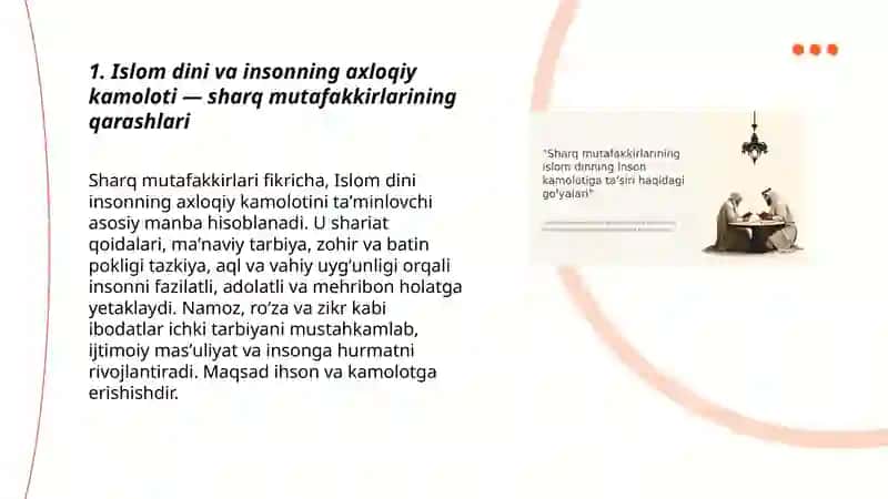 Islom dini va insonning axloqiy kamoloti — sharq mutafakkirlarining qarashlari 3