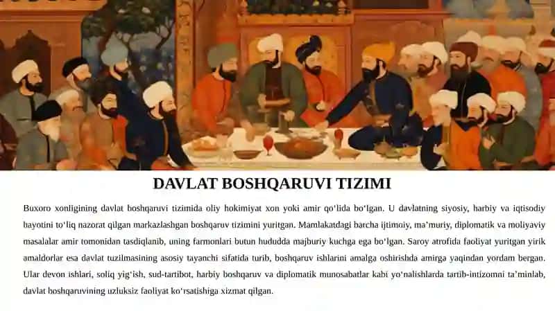 BUXORO XONLIGINING MA’MURIY TUZILISHI 3