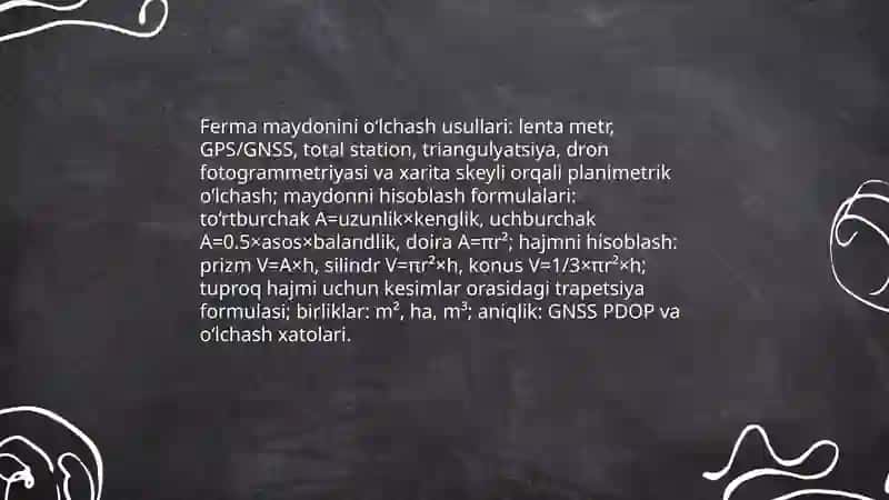 Fermalarni hisoblash usullari 3