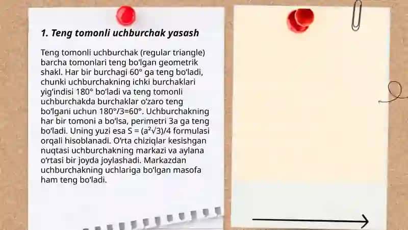 Uchburchak yasash 3