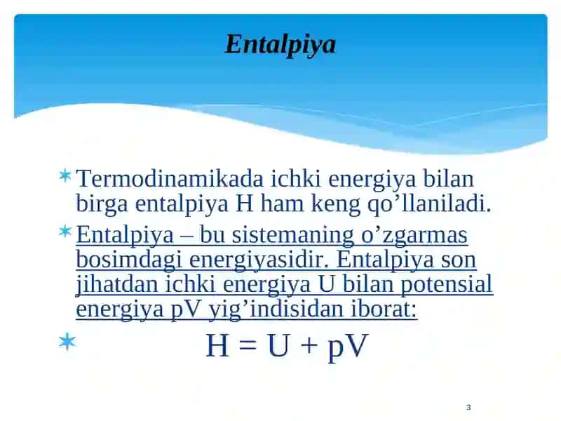 Кимёвий термодинамика 3