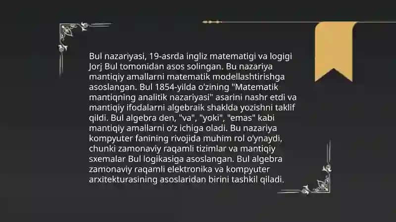 Bul nazariyasi 3