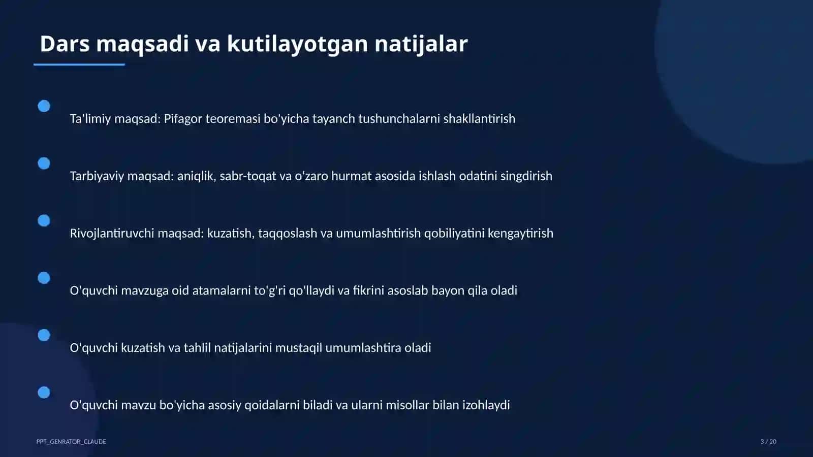 Pifagor teoremasi (8-sinf) 3
