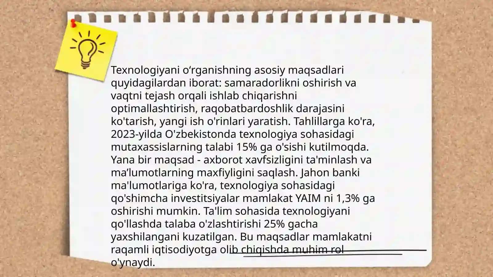 Texnologiyani oʻrganish maqsadlari 3