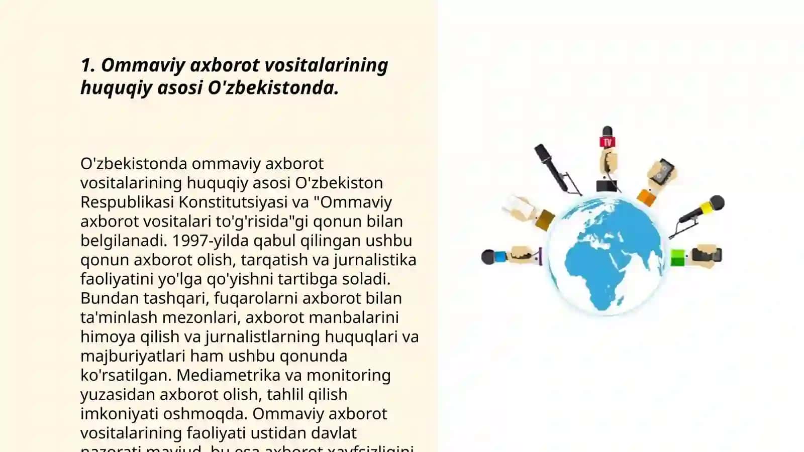 O'zbekiston Respublikasida ommaviy axborot vositalarining faoliyati 3