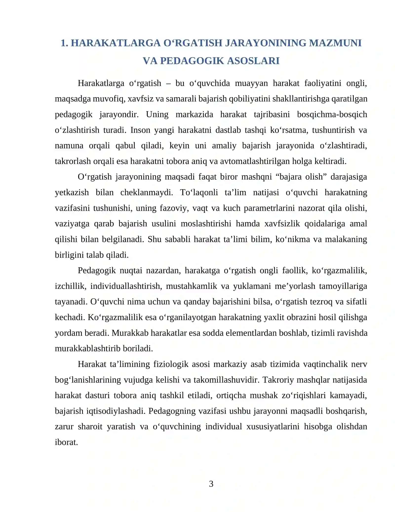 HARAKATLARGA O‘RGATISH BOSQICHLARINING TUZILISH ASOSLARI 3