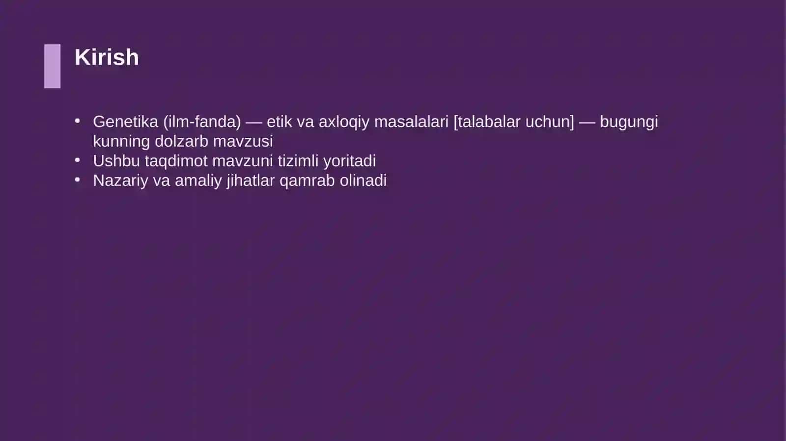 Genetika (ilm-fanda) — etik va axloqiy masalalari [talabalar uchun] 3