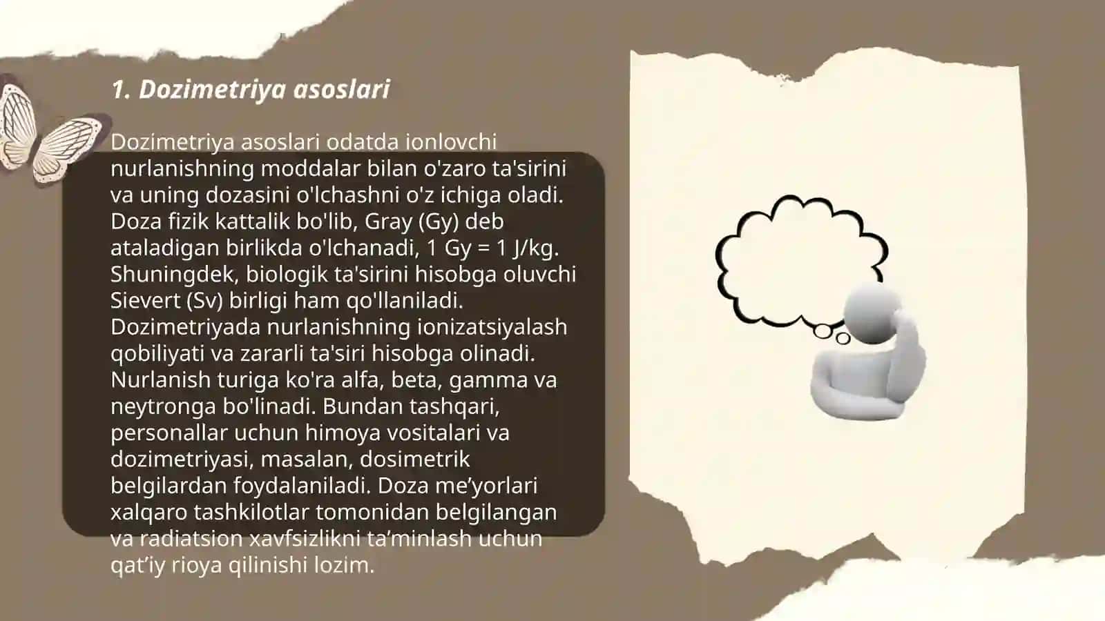 Dozimetriya metodlar. Dozimetrik asboblar tasnifi 3