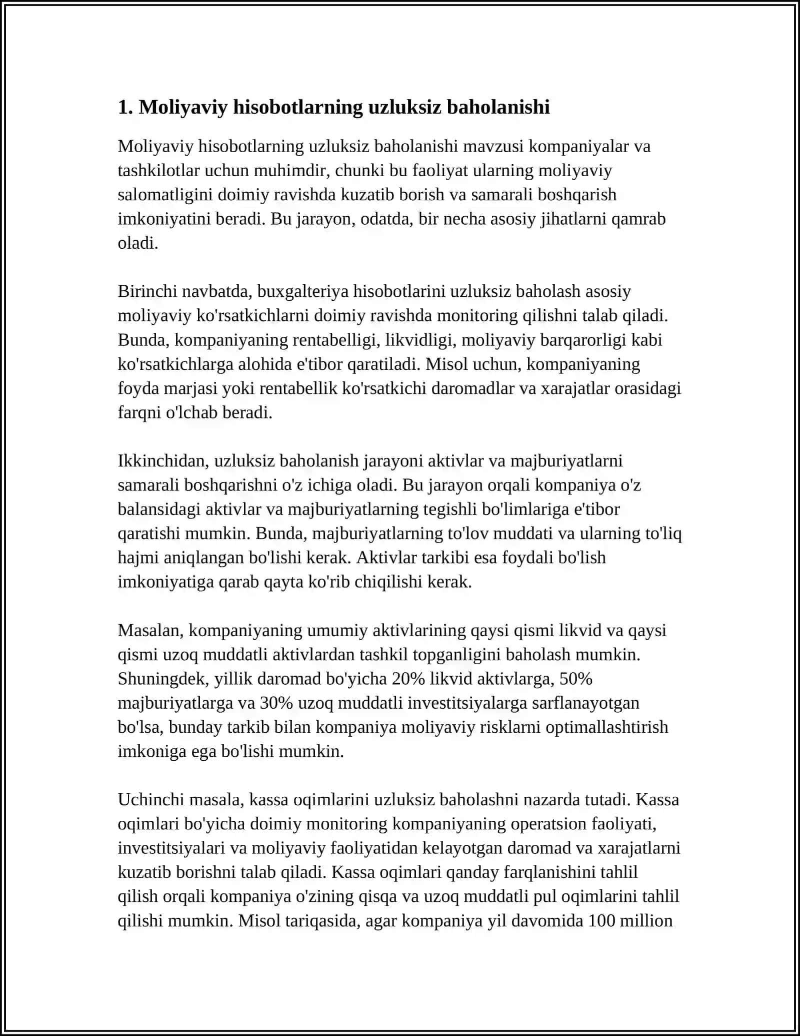 AUDIT O'TKAZUVCHI SHAXS FAOLIYATI UZLUKSIZ BAHOLASH 3