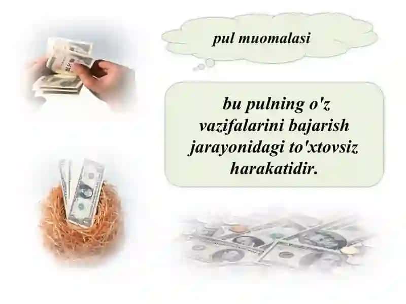 Pulmuomala si va uning amal qilish qonunlari 3