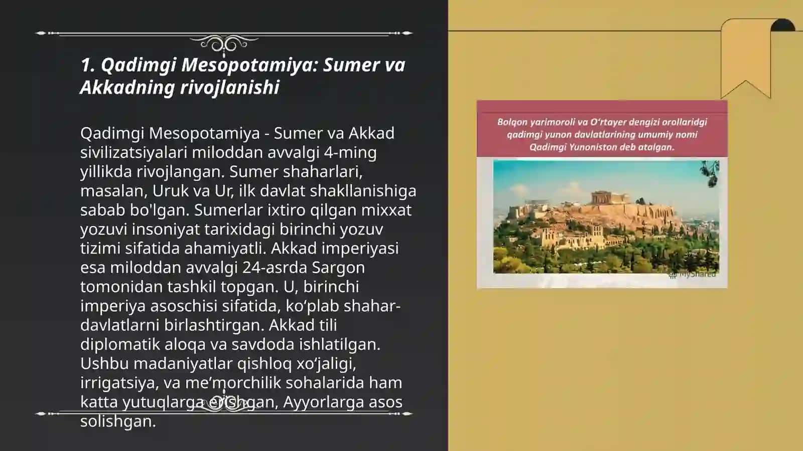 Qadimgi Sharq sivilizatsiyalari davri. Oykumenaning kengayishi 3