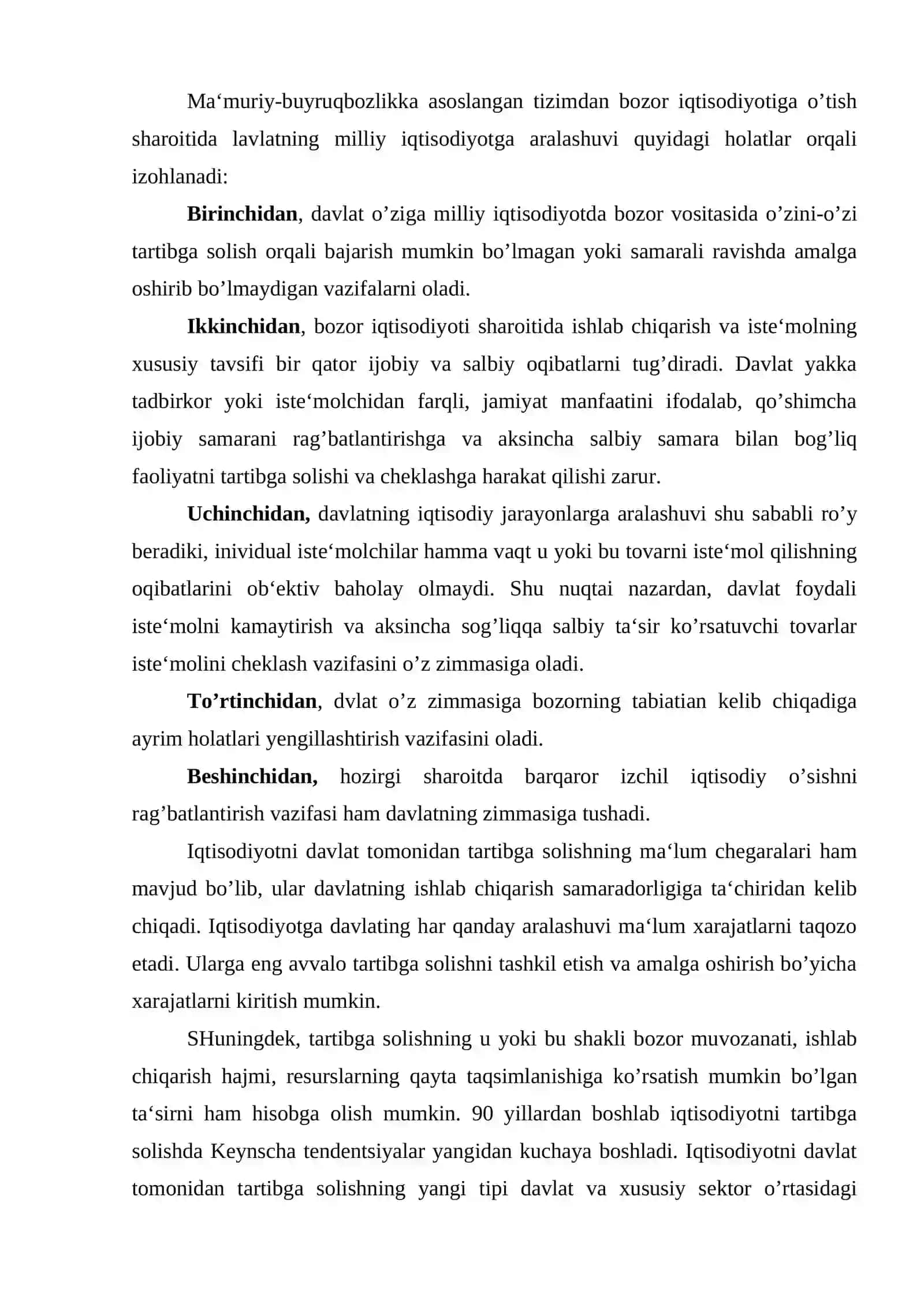 Davlatning milliy iqtisodiyotni tartibga solishda rol 3