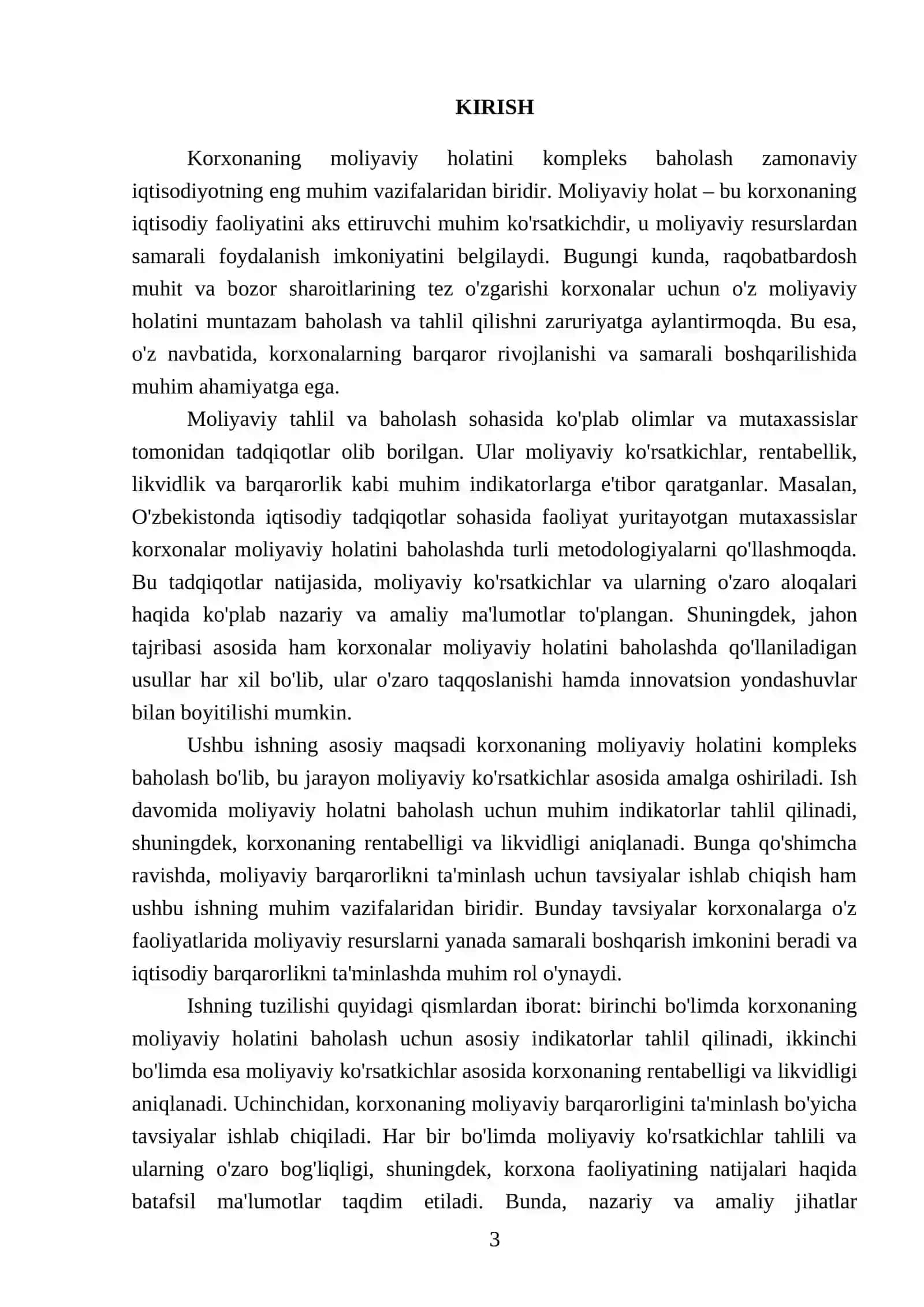Korxonaning molnyaviy xolatini kompleks baxolash 3