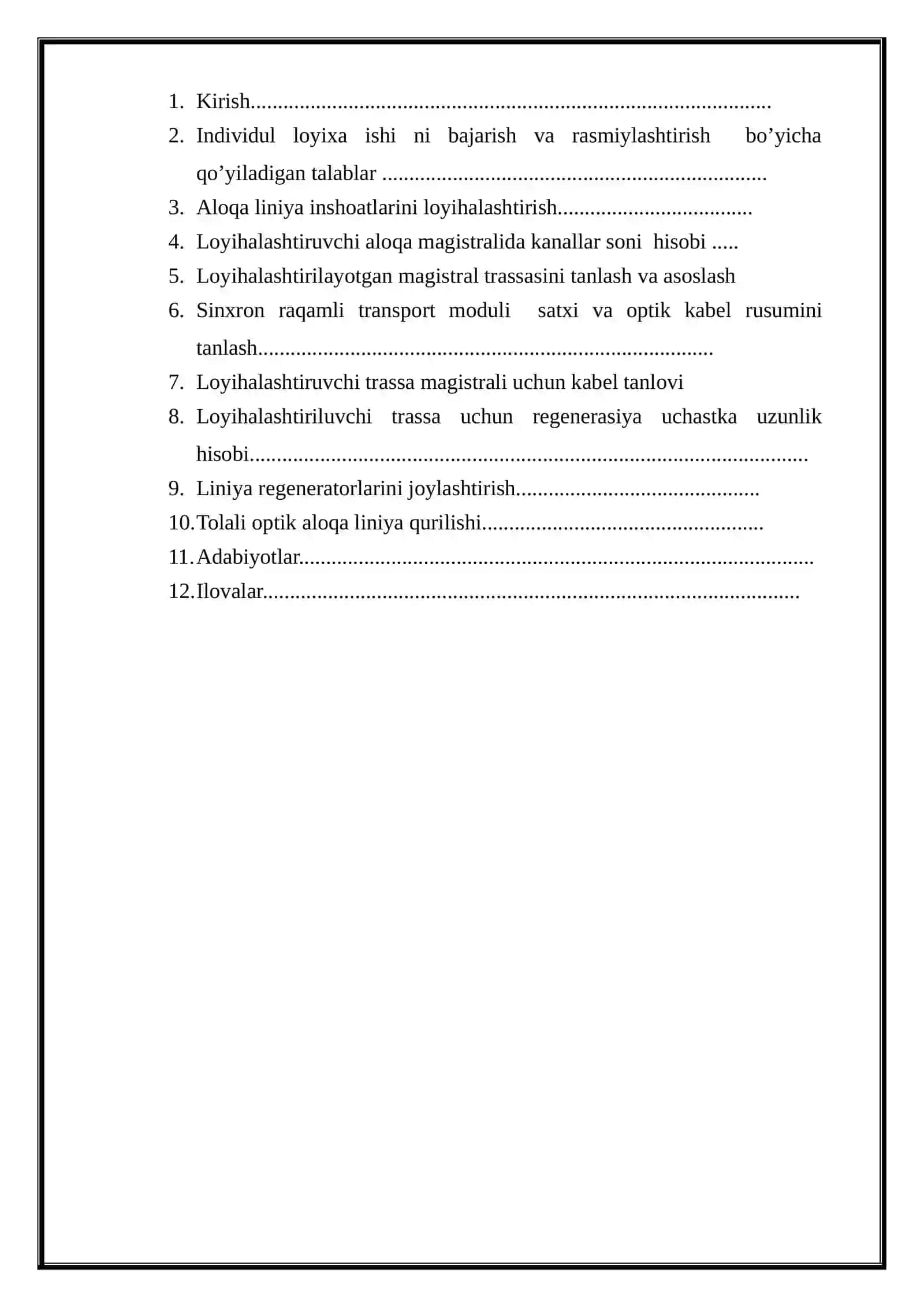 Navoiy - Buxoro viloyatlari orasida optik transport tarmog‘ini loyixalashtirish 3