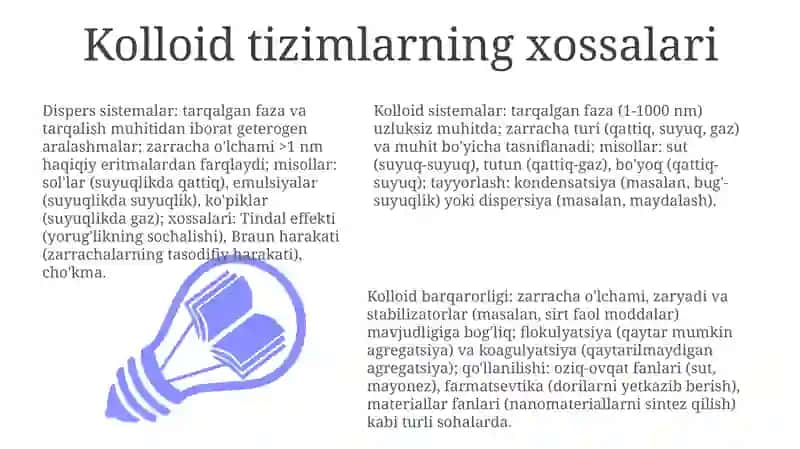 Kolloid Sistemalar: Tasnifi va Tuzuilishi 3