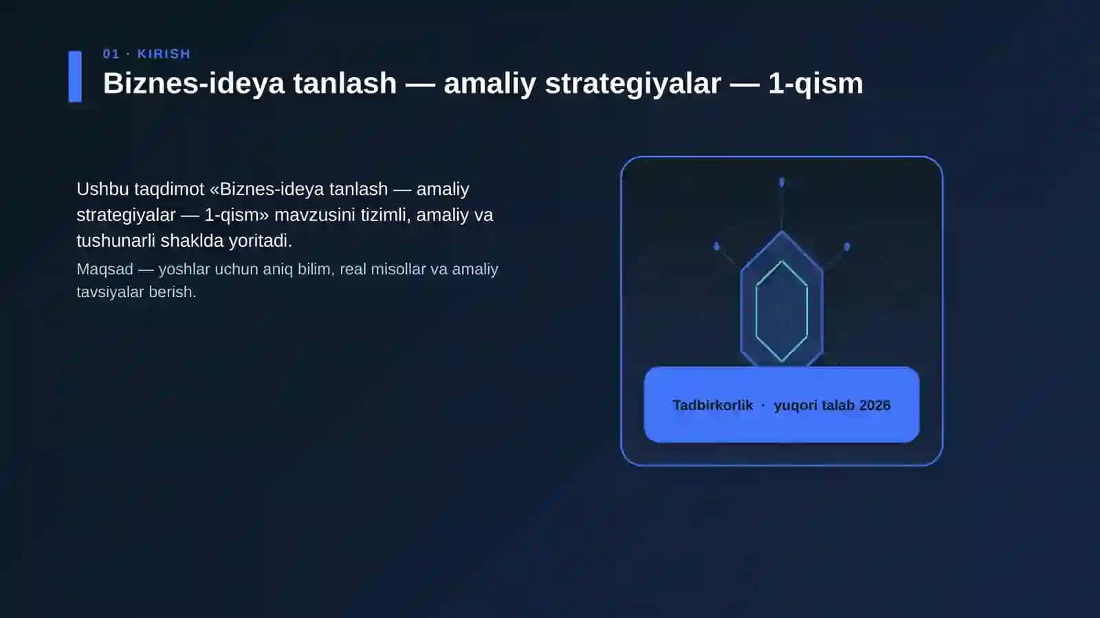 Biznes-ideya tanlash - amaliy strategiyalar - 1-qism 3