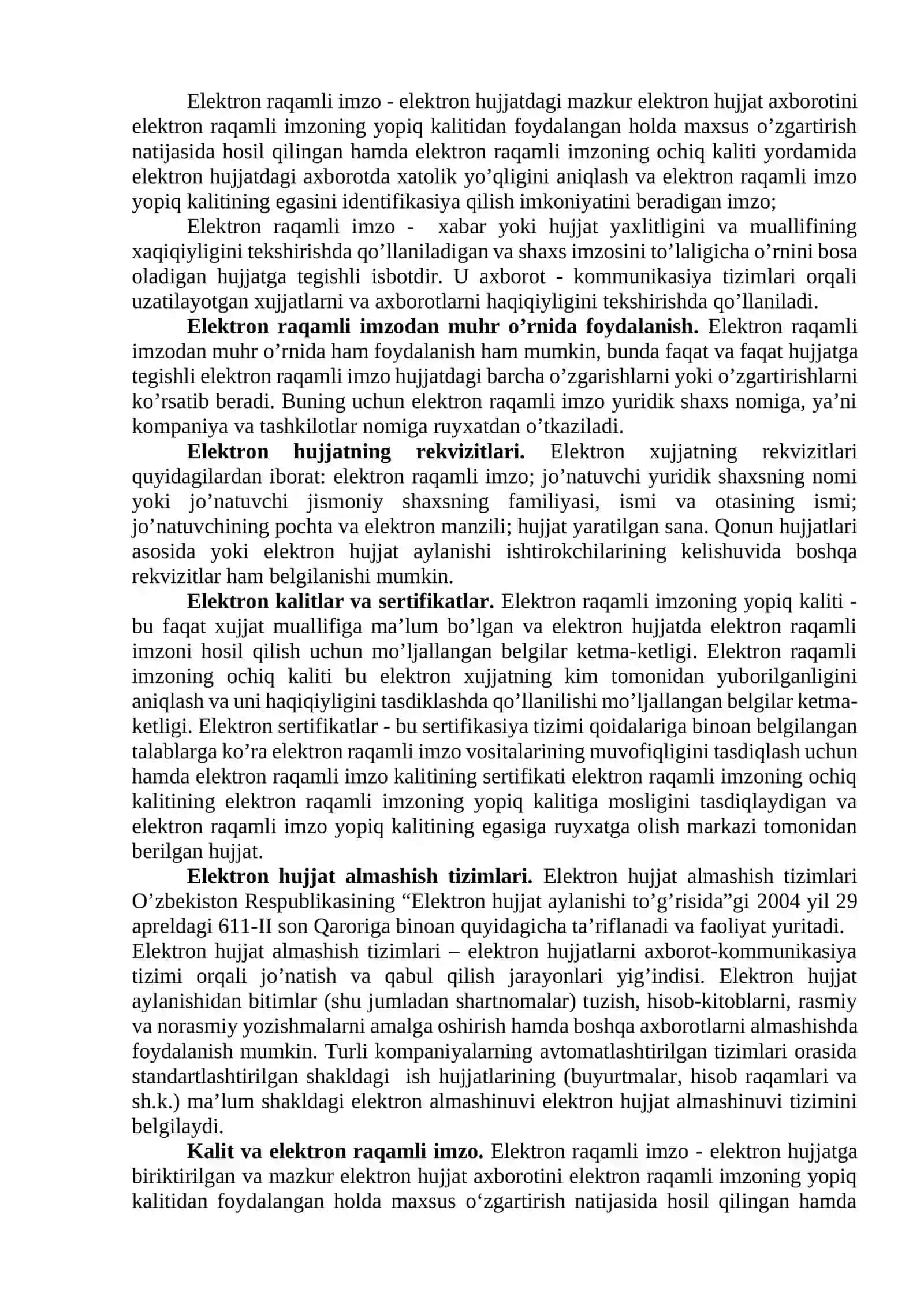 Elektron raqamli imzo va undan foydalanish texnologiyalari 3