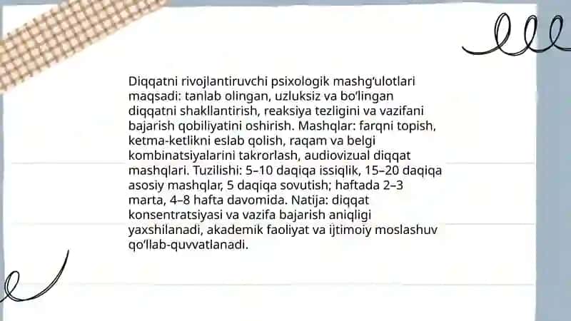 Diqqatni rivojlantiruvchi psixologik mashg‘ulotlar 3