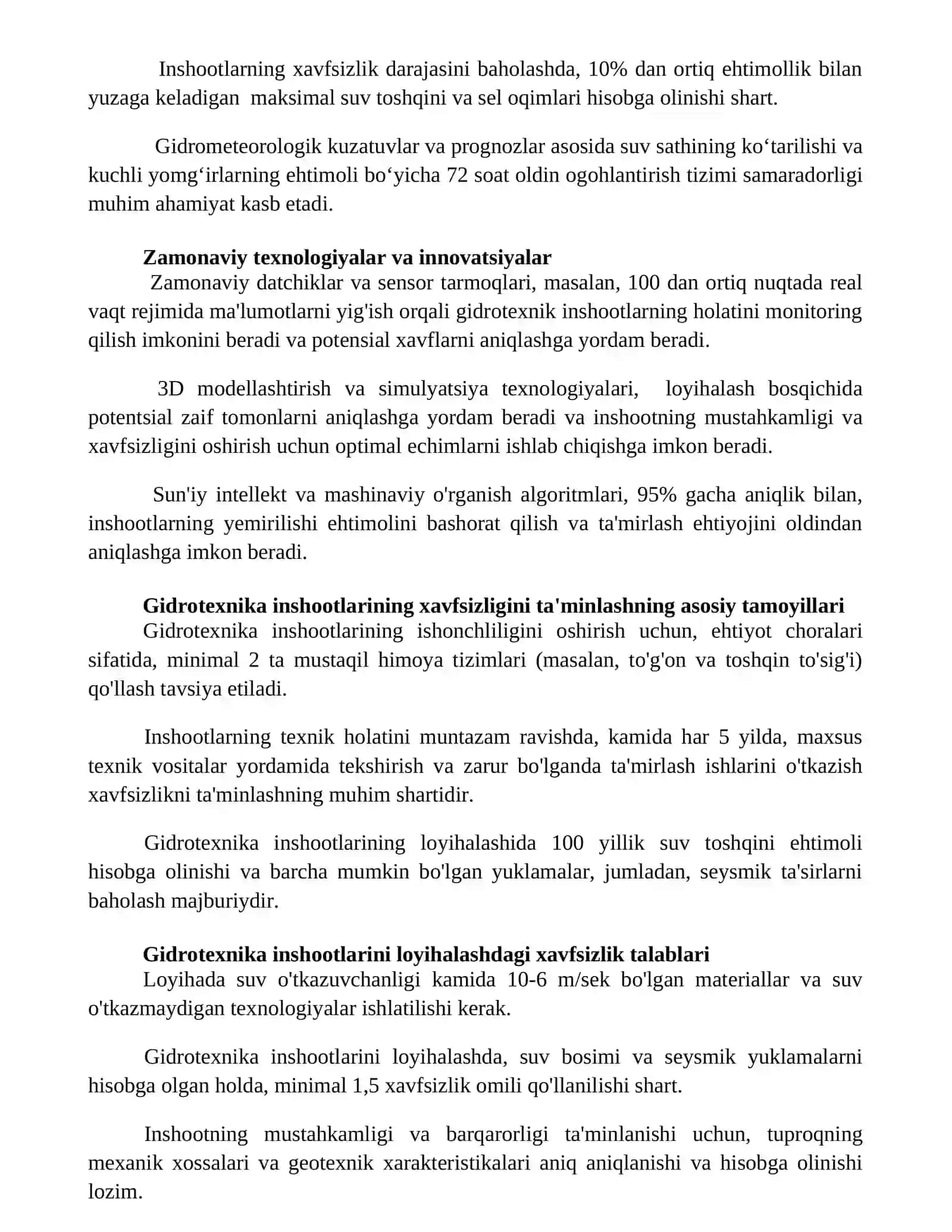 Gidrotexnik inshootlar xavfsizligini taminlash 3